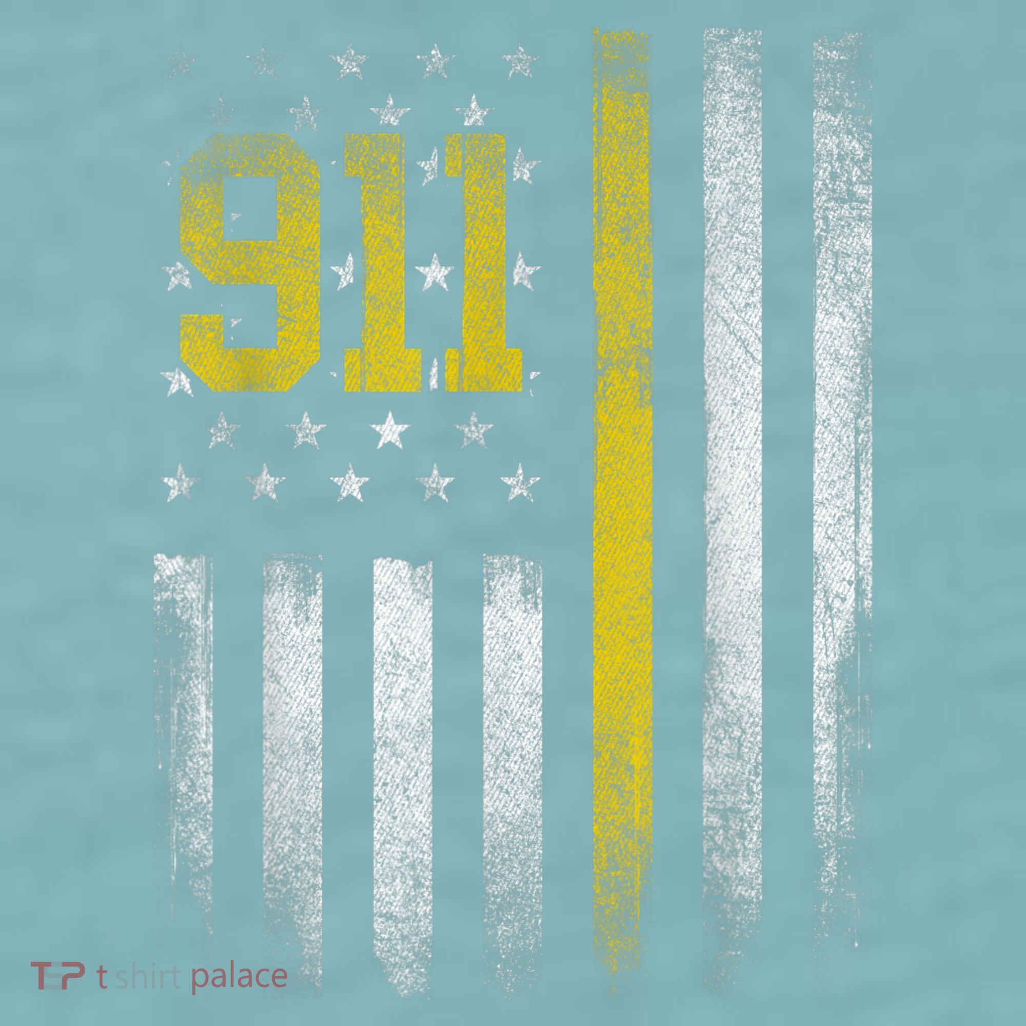 911 Dispatcher Dispatch US Flag Police Emergency Responder Sueded Cloud Jersey T-Shirt