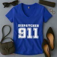911 Dispatcher Emergency Nurse Women's V-Neck T-Shirt thumb 2