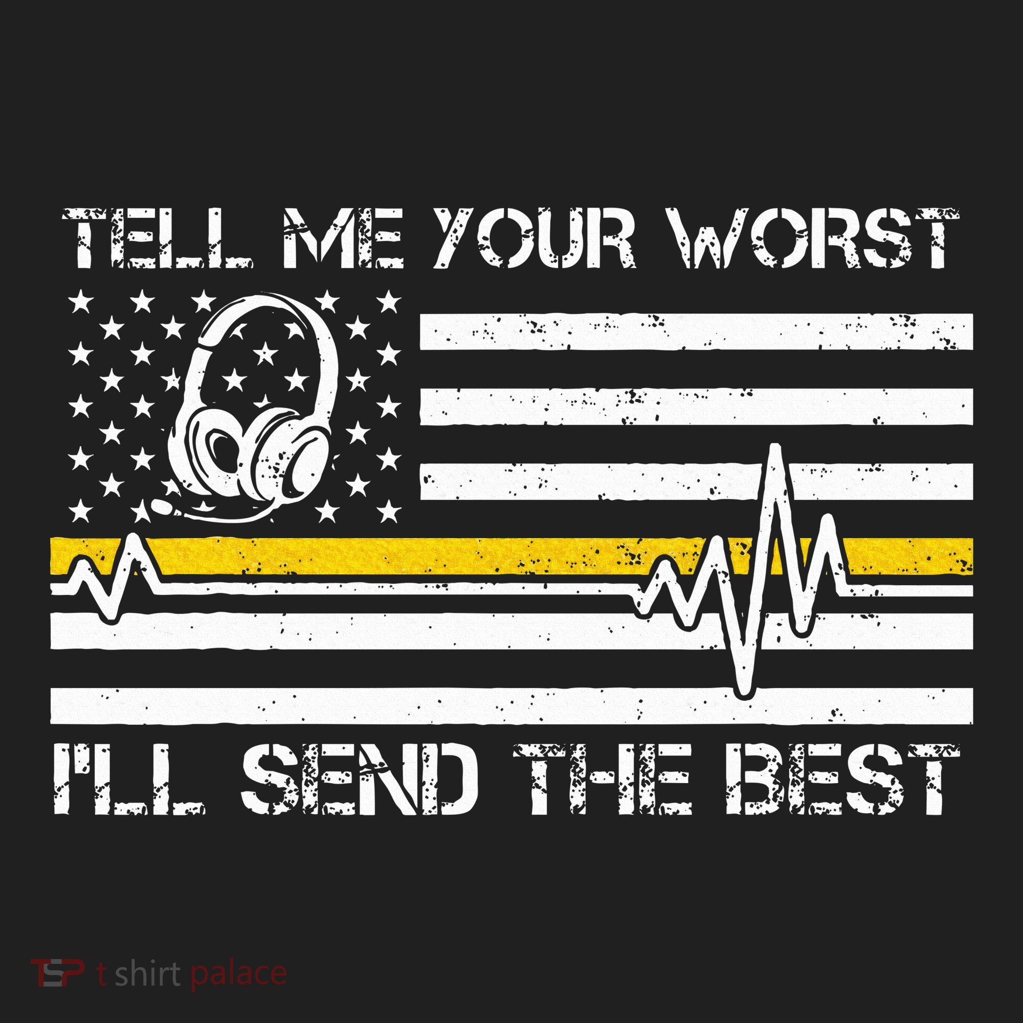 911 Dispatcher Flag Tell Me Your Worst ILl Send The Best Beanie