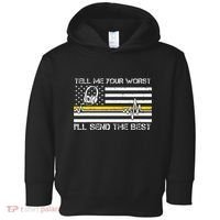 911 Dispatcher Flag Tell Me Your Worst ILl Send The Best Toddler Hoodie thumb 0