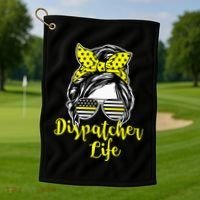 911 Dispatcher Life Female Operator Emergency Golf Towel thumb 1