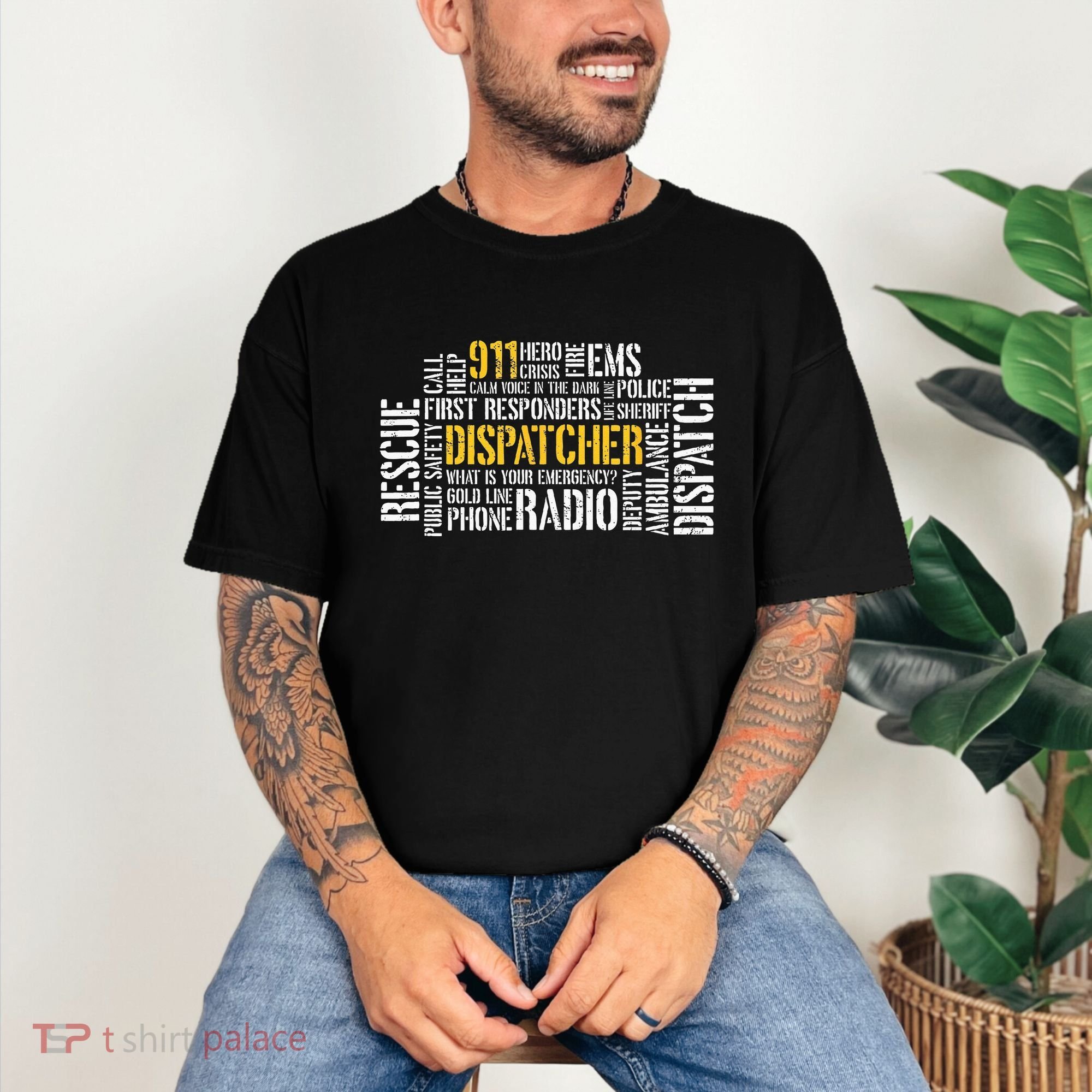 911 Dispatcher Rescue Dispatch EMS Police First Responder Comfort Colors T-Shirt