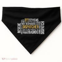 911 Dispatcher Rescue Dispatch EMS Police First Responder USA-Made Doggie Bandana thumb 0