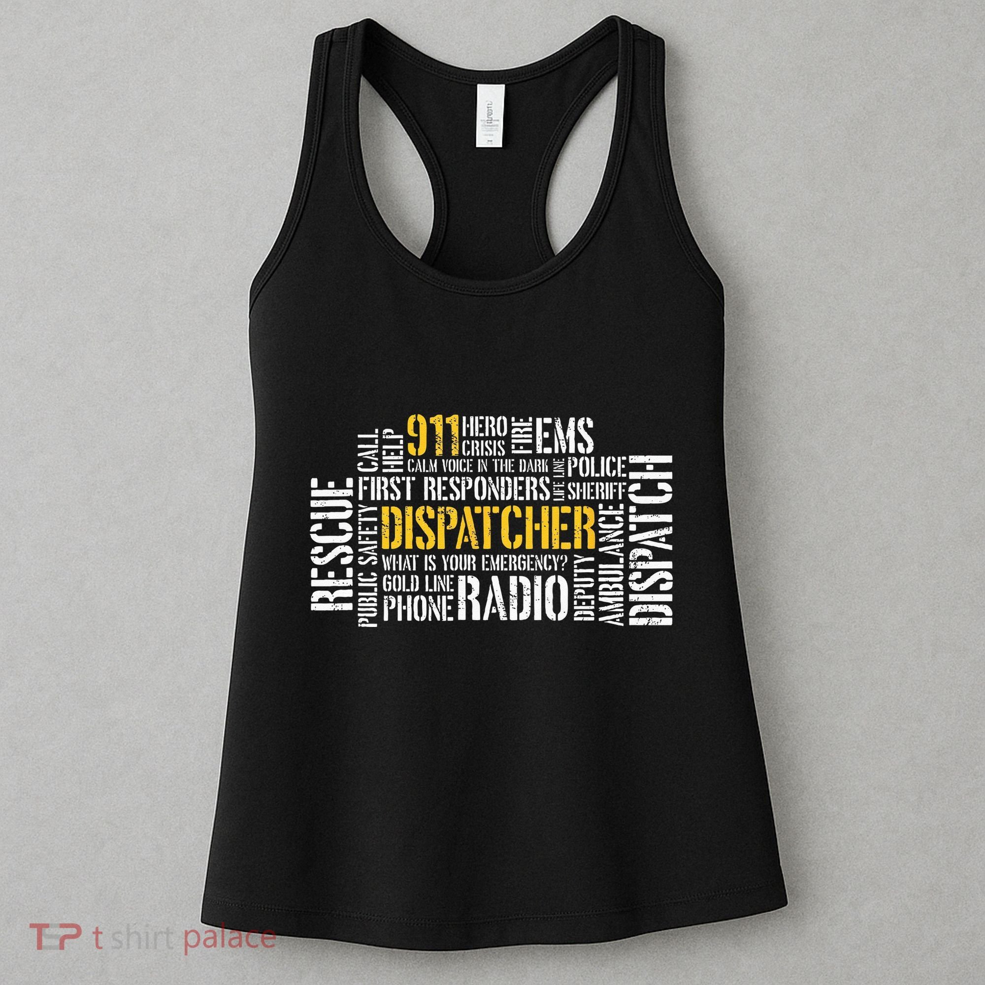 911 Dispatcher Rescue Dispatch EMS Police First Responder Women's Tank Top