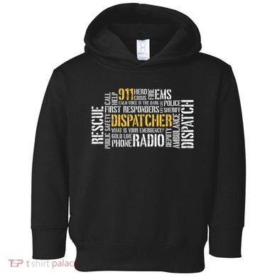 911 Dispatcher Rescue Dispatch EMS Police First Responder Toddler Hoodie
