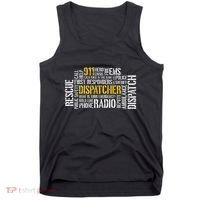 911 Dispatcher Rescue Dispatch EMS Police First Responder Tank Top thumb 0