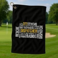 911 Dispatcher Rescue Dispatch EMS Police First Responder Golf Towel thumb 1