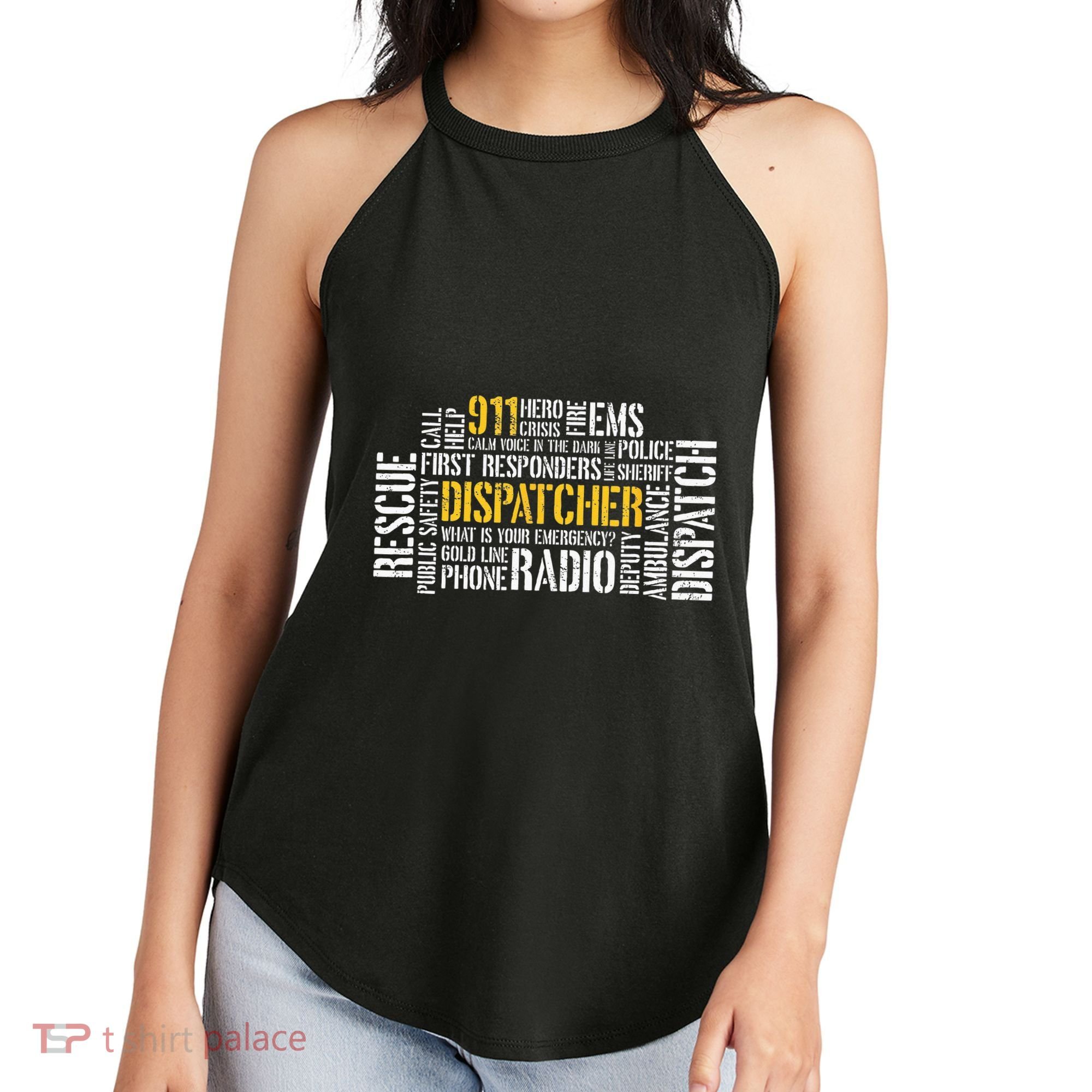911 Dispatcher Rescue Dispatch EMS Police First Responder Women's Perfect Tri Rocker Tank