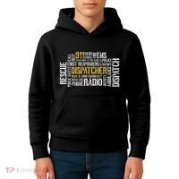 911 Dispatcher Rescue Dispatch EMS Police First Responder Kids Hoodie thumb 4