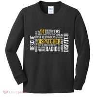 911 Dispatcher Rescue Dispatch EMS Police First Responder Kids Long Sleeve Shirt thumb 0
