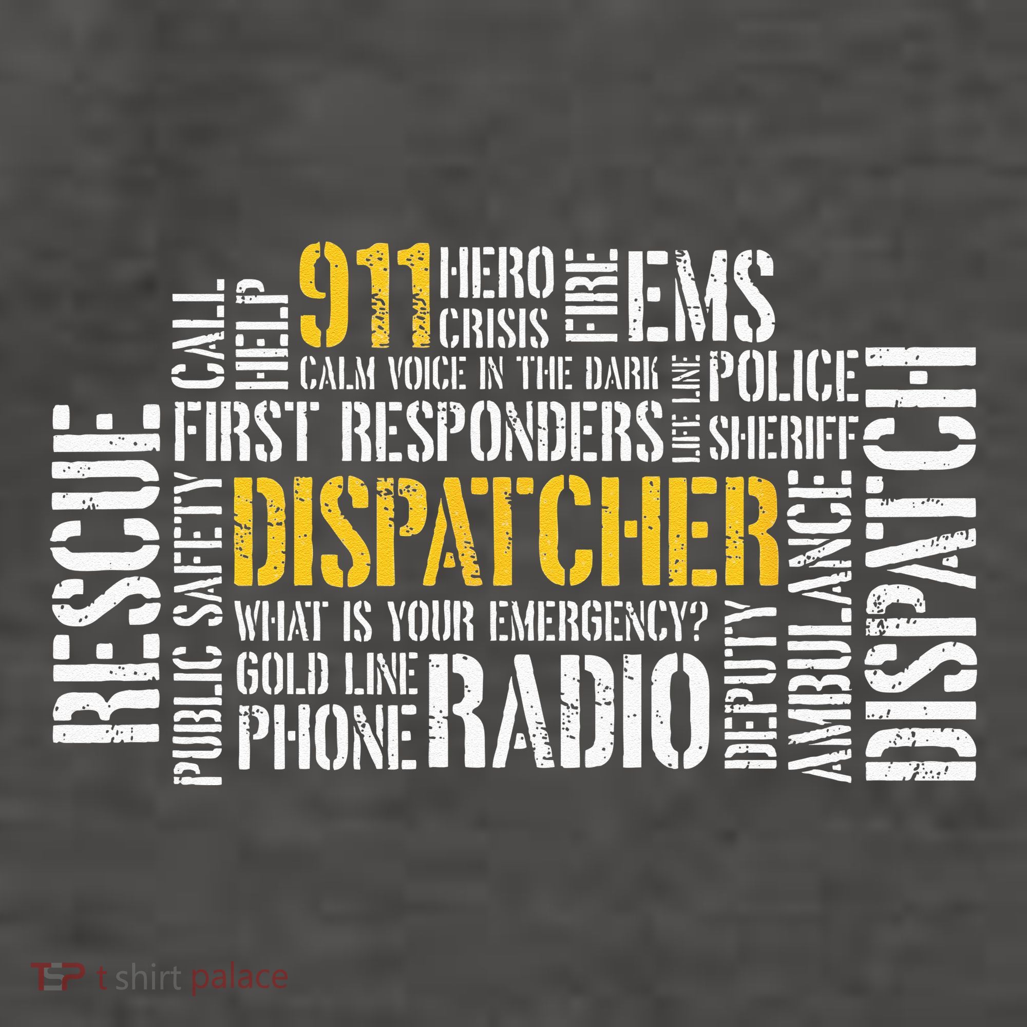 911 Dispatcher Rescue Dispatch EMS Police First Responder Vector Backpack