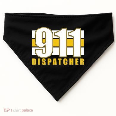 911 Dispatcher Thin Gold Line USA-Made Doggie Bandana