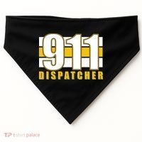 911 Dispatcher Thin Gold Line USA-Made Doggie Bandana thumb 0