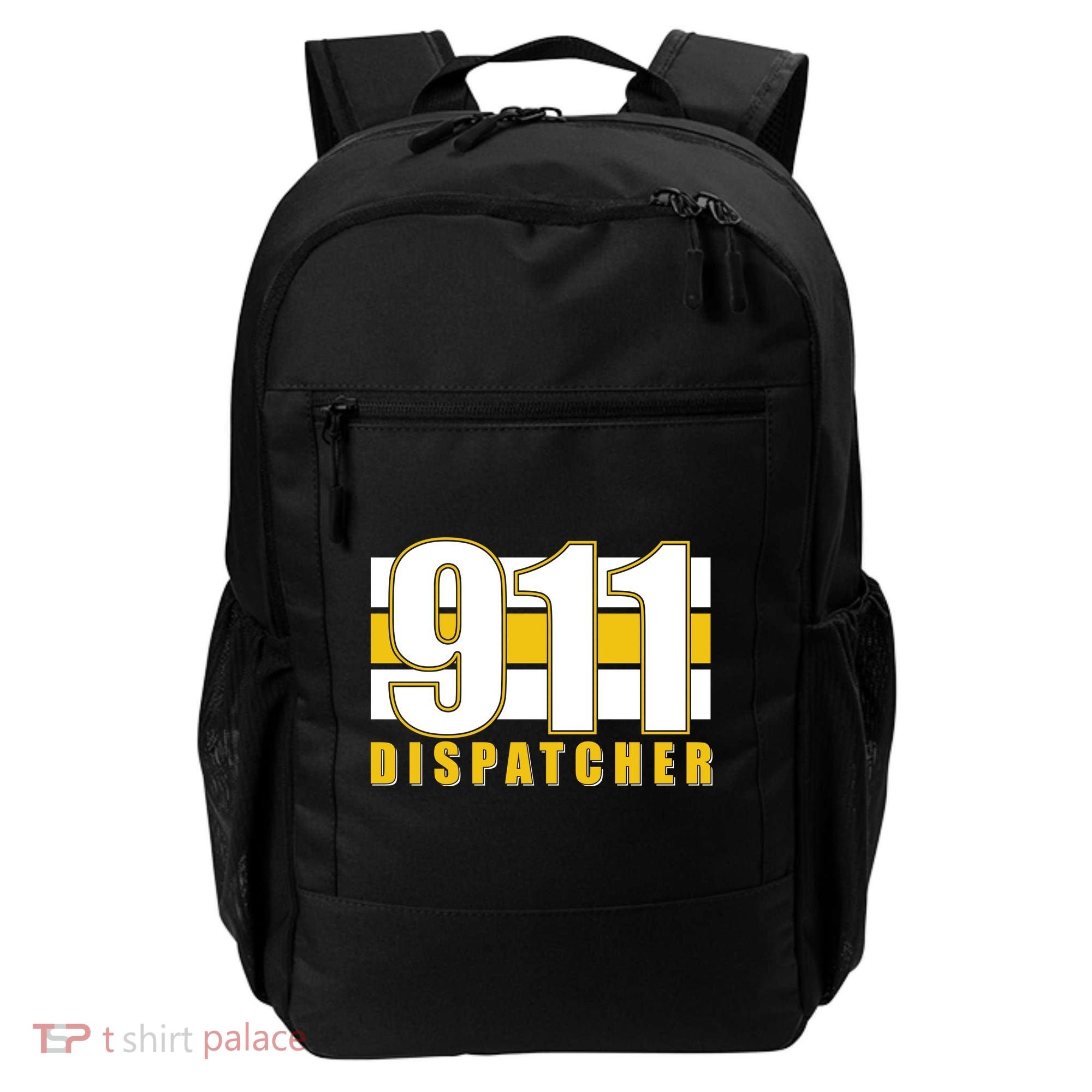 911 Dispatcher Thin Gold Line Backpack