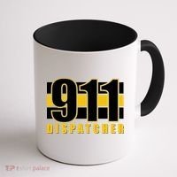 911 Dispatcher Thin Gold Line Coffee Mug thumb 1