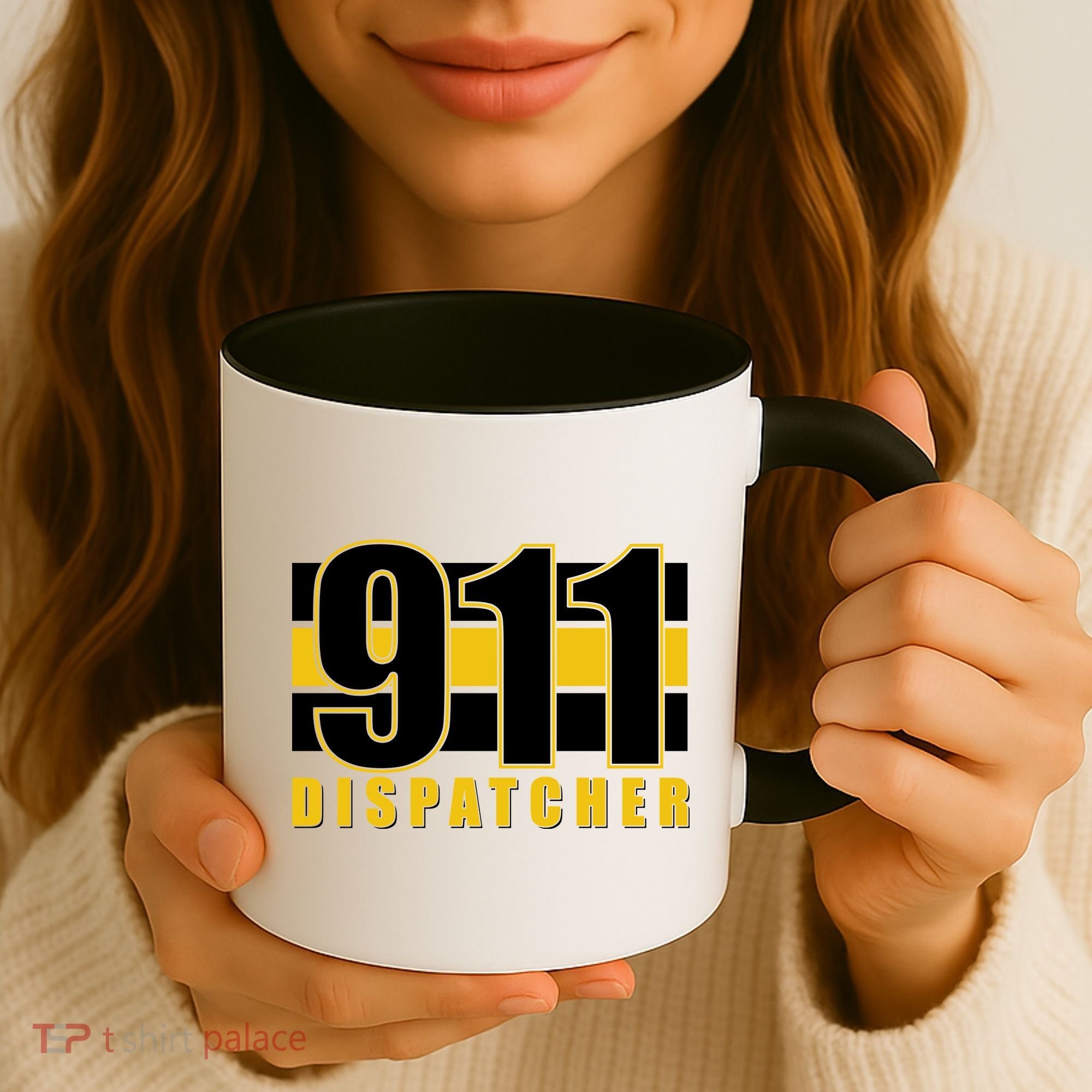 911 Dispatcher Thin Gold Line Coffee Mug