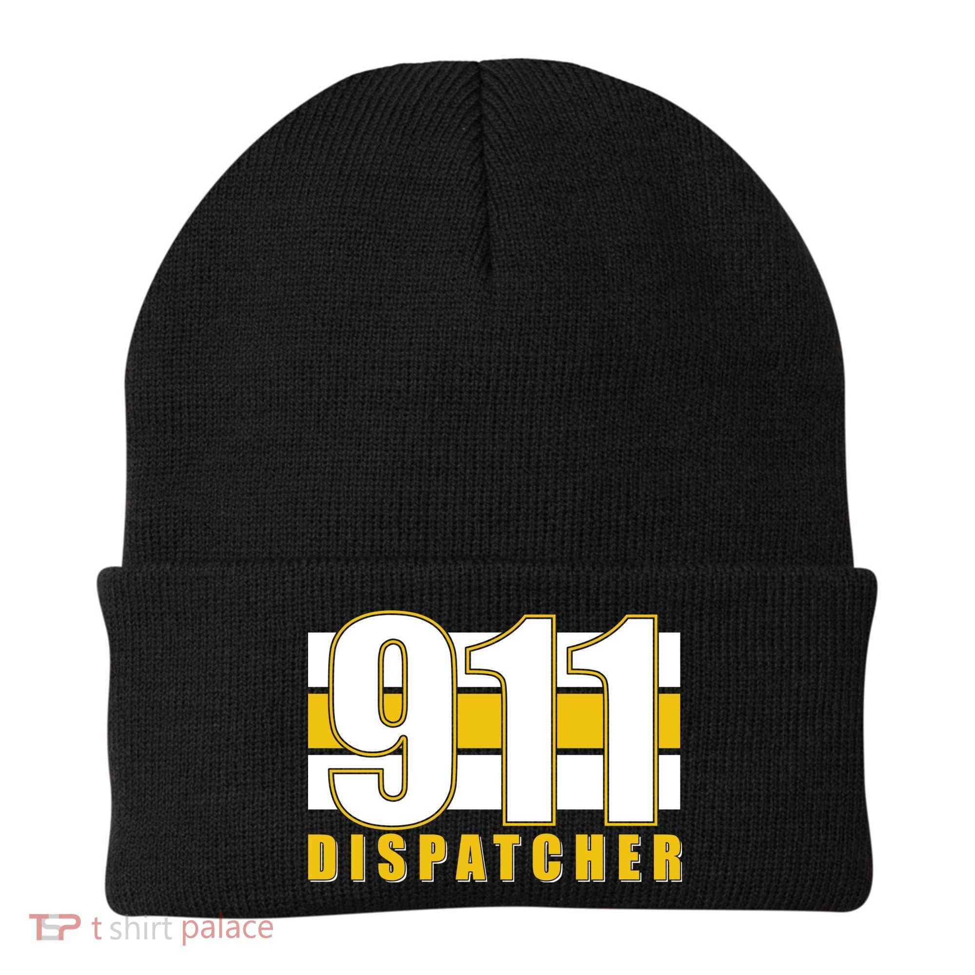 911 Dispatcher Thin Gold Line Beanie
