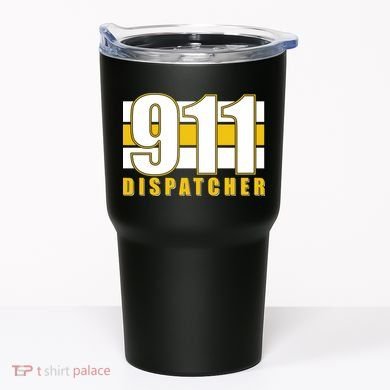 911 Dispatcher Thin Gold Line Tumbler