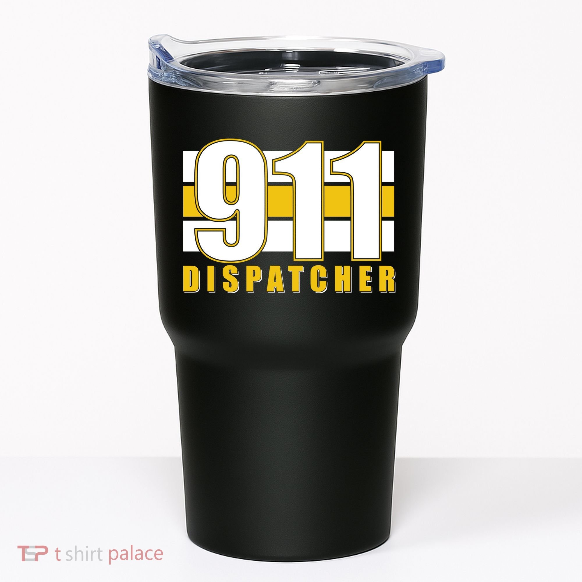 911 Dispatcher Thin Gold Line Tumbler