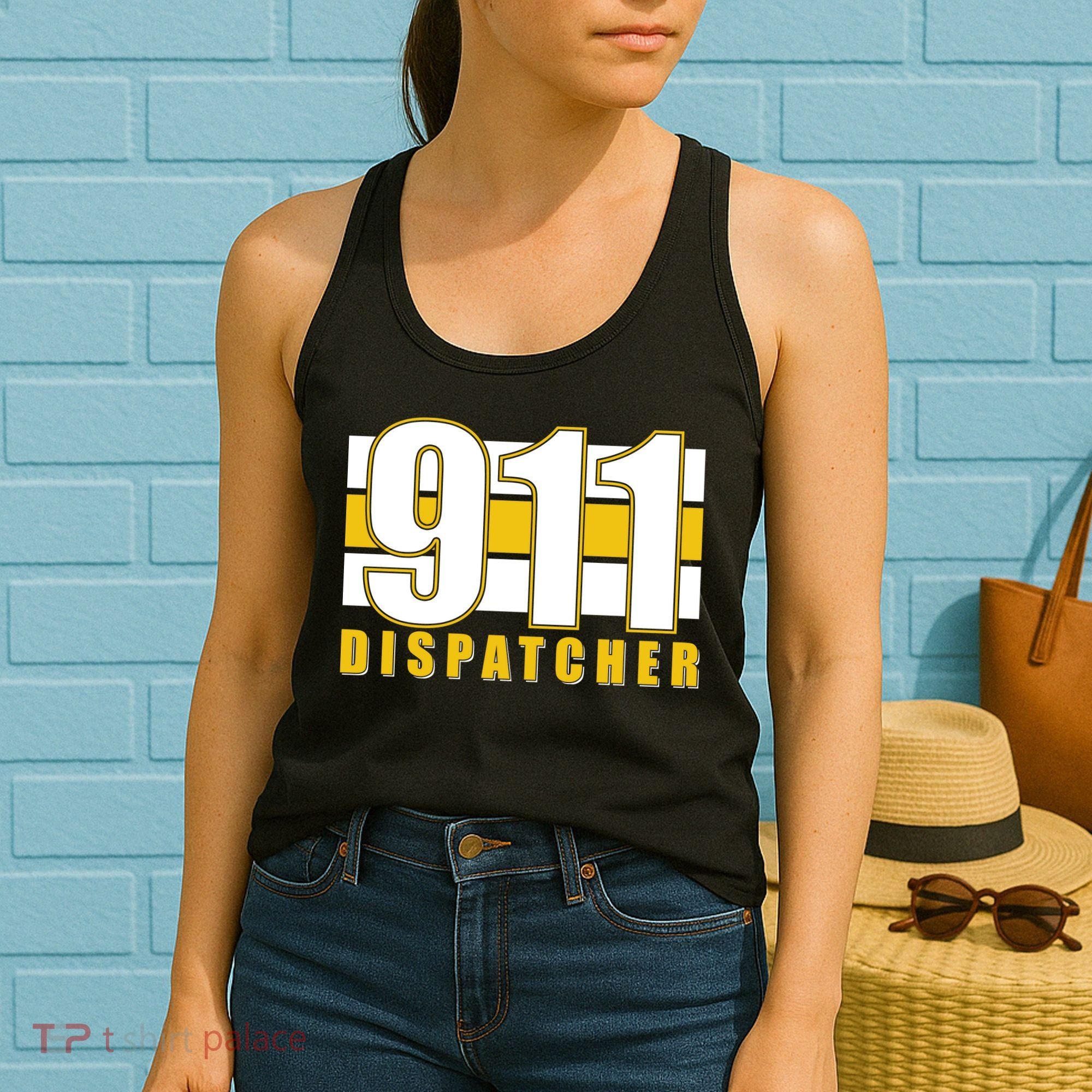 911 Dispatcher Thin Gold Line Women's Tank Top