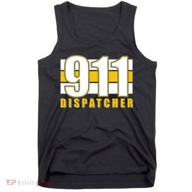 911 Dispatcher Thin Gold Line Tank Top