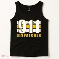 911 Dispatcher Thin Gold Line Tank Top thumb 2