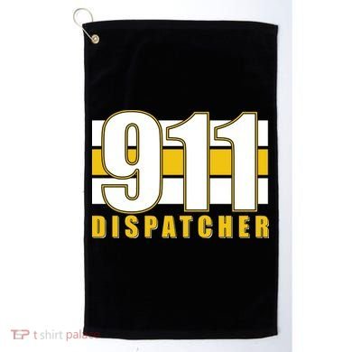 911 Dispatcher Thin Gold Line Golf Towel