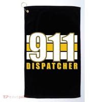 911 Dispatcher Thin Gold Line Golf Towel thumb 0