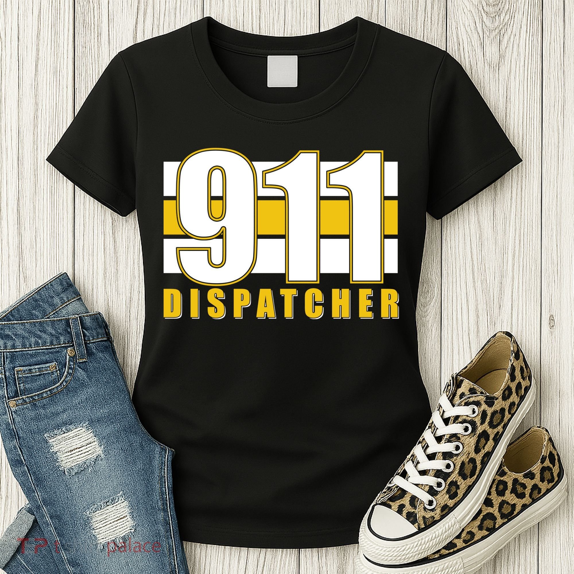 911 Dispatcher Thin Gold Line Women's T-Shirt
