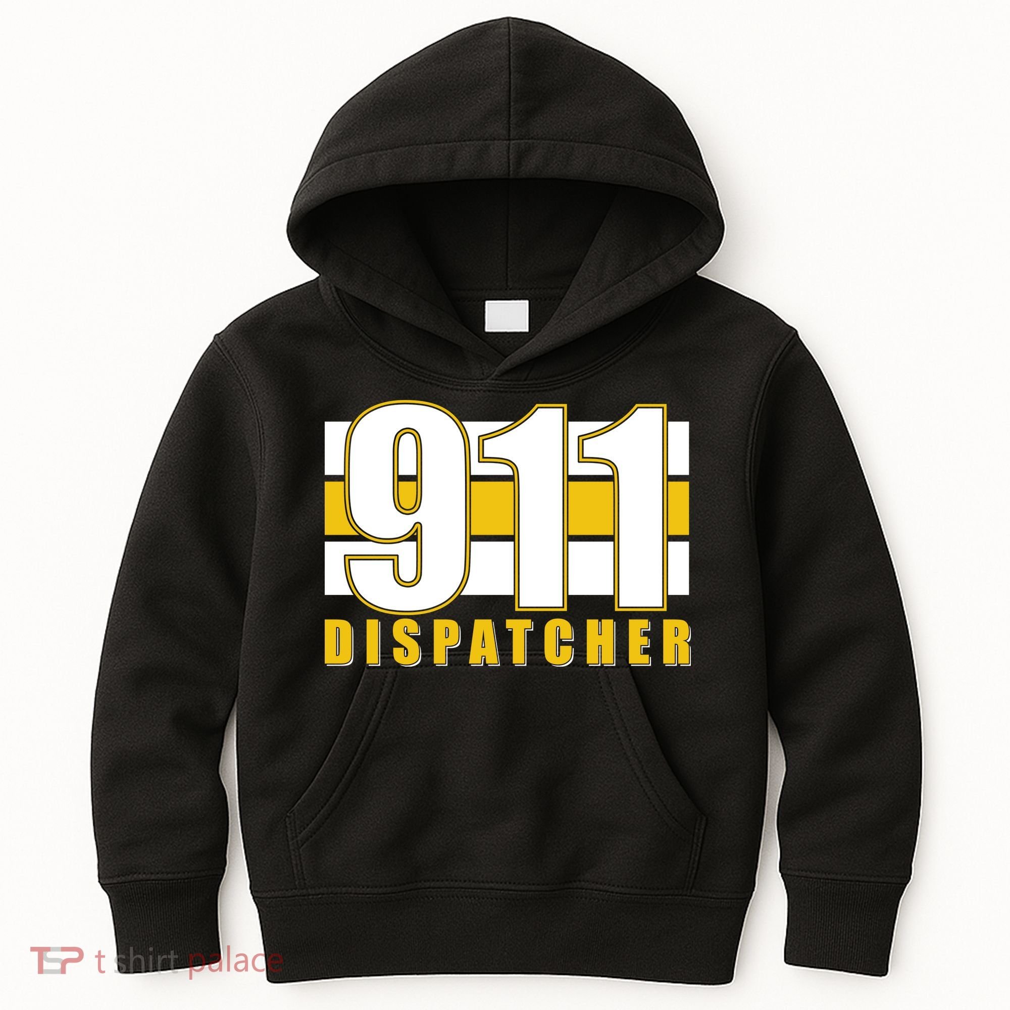 911 Dispatcher Thin Gold Line Kids Hoodie
