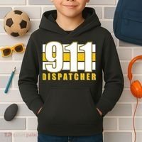 911 Dispatcher Thin Gold Line Kids Hoodie thumb 2