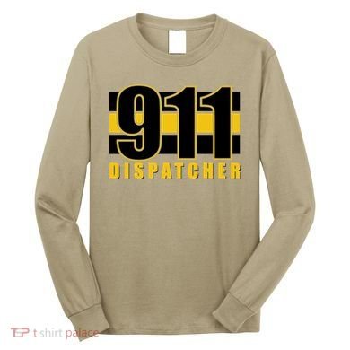 911 Dispatcher Thin Gold Line Long Sleeve Shirt