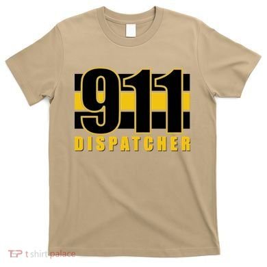 911 Dispatcher Thin Gold Line T-Shirt