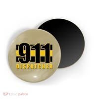 911 Dispatcher Thin Gold Line Magnet thumb 0