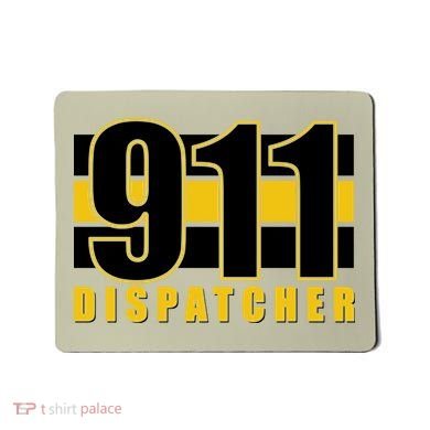 911 Dispatcher Thin Gold Line Mousepad