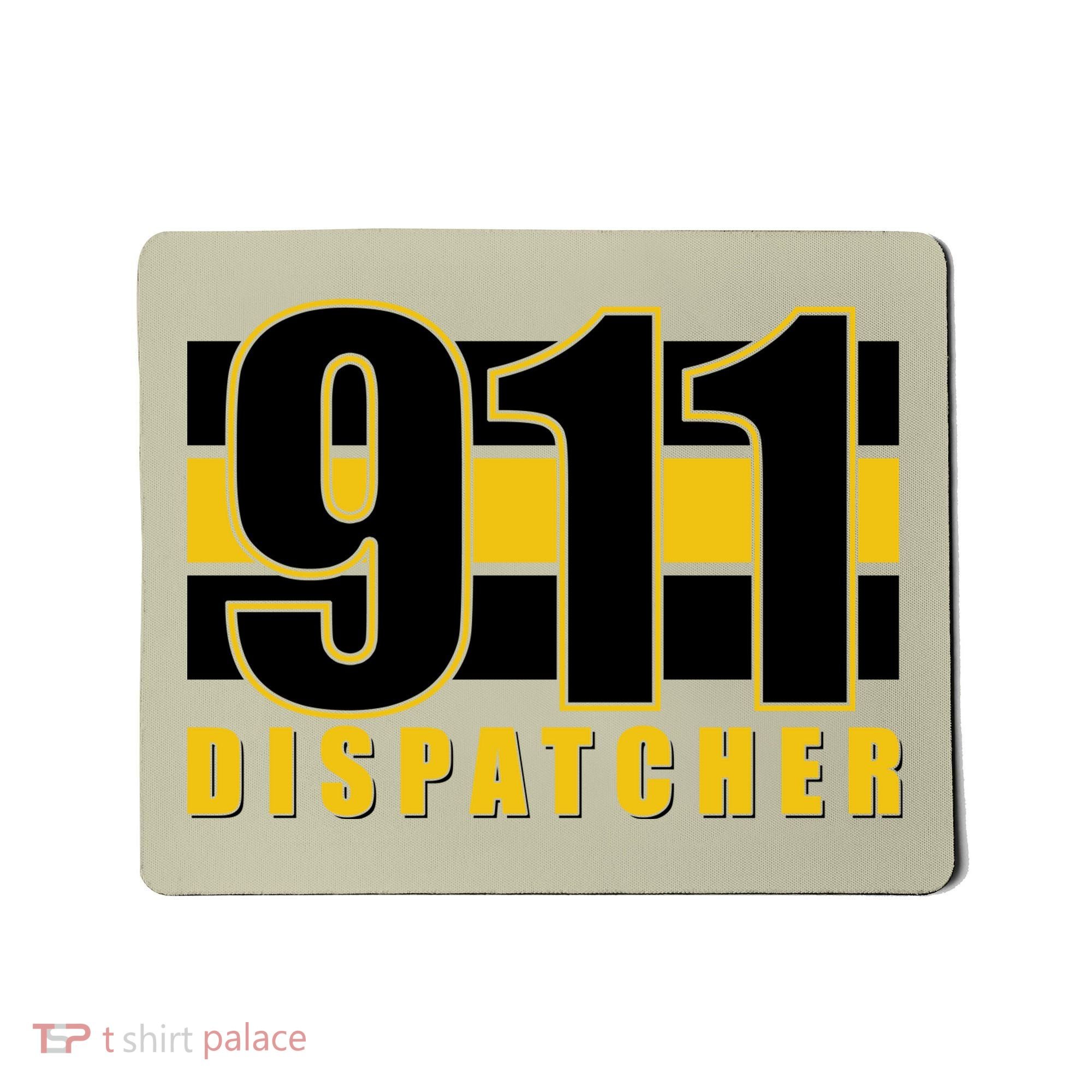 911 Dispatcher Thin Gold Line Mousepad
