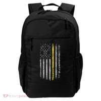 911 Dispatcher Thin Gold Yellow Line American Flag Backpack thumb 0
