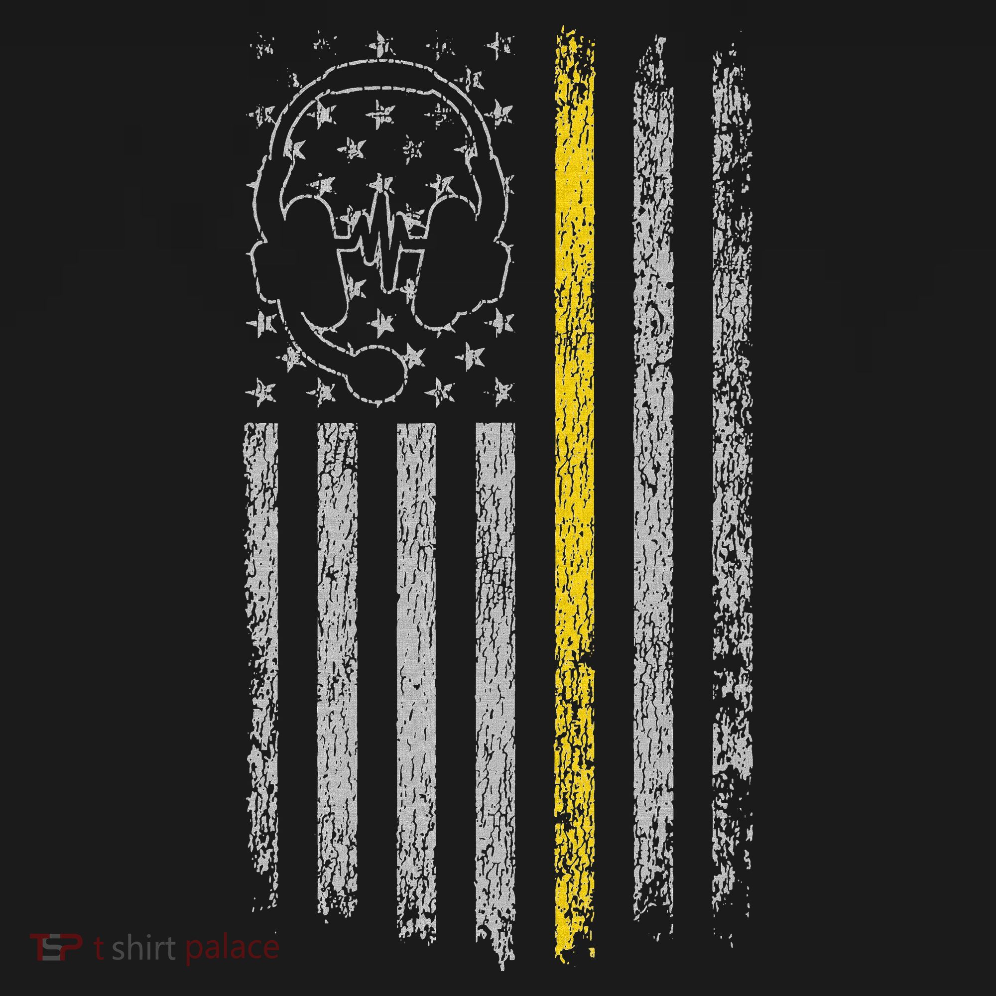 911 Dispatcher Thin Gold Yellow Line American Flag Women's Hoodie
