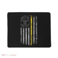 911 Dispatcher Thin Gold Yellow Line American Flag Mousepad thumb 0