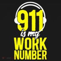 911 Dispatcher Thin Gold Yellow Line 911 Is My Work Number Hoodie thumb 2
