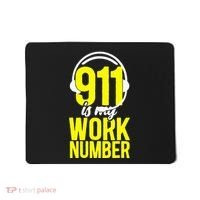 911 Dispatcher Thin Gold Yellow Line 911 Is My Work Number Mousepad thumb 0
