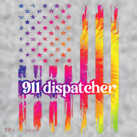 911 Dispatcher US Flag Emergency Dispatcher The Baniff Cuffed Pom Beanie thumb 2