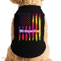 911 Dispatcher US Flag Emergency Dispatcher Doggie Tank thumb 0