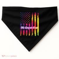 911 Dispatcher US Flag Emergency Dispatcher USA-Made Doggie Bandana thumb 0