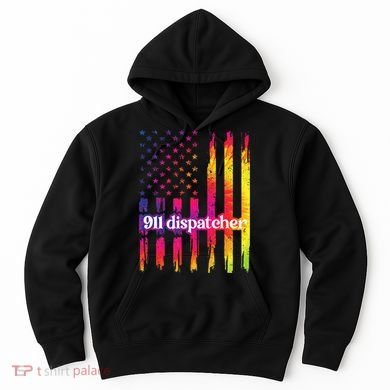 911 Dispatcher US Flag Emergency Dispatcher Hoodie