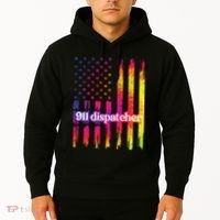 911 Dispatcher US Flag Emergency Dispatcher Hoodie thumb 2
