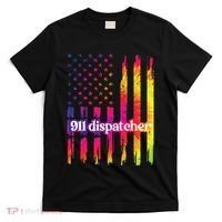 911 Dispatcher US Flag Emergency Dispatcher T-Shirt thumb 0