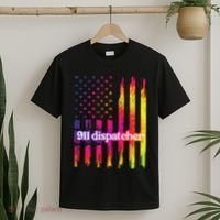 911 Dispatcher US Flag Emergency Dispatcher T-Shirt thumb 2