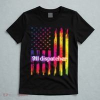 911 Dispatcher US Flag Emergency Dispatcher T-Shirt thumb 5