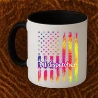 911 Dispatcher US Flag Emergency Dispatcher Coffee Mug thumb 2